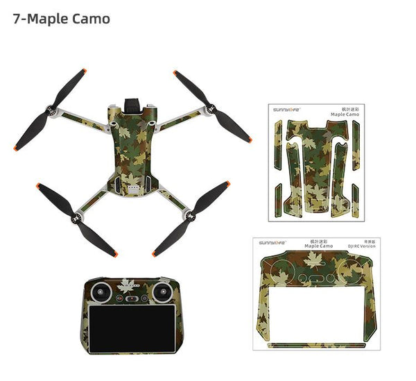 Sunnylife Skin Sticker for DJI Mini 3 Pro (DJI RC Version)(Maple Camo)