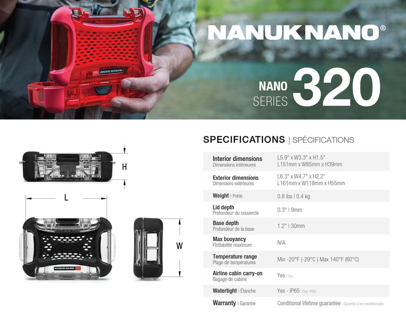 Nanuk Nano 320 Case (Red)