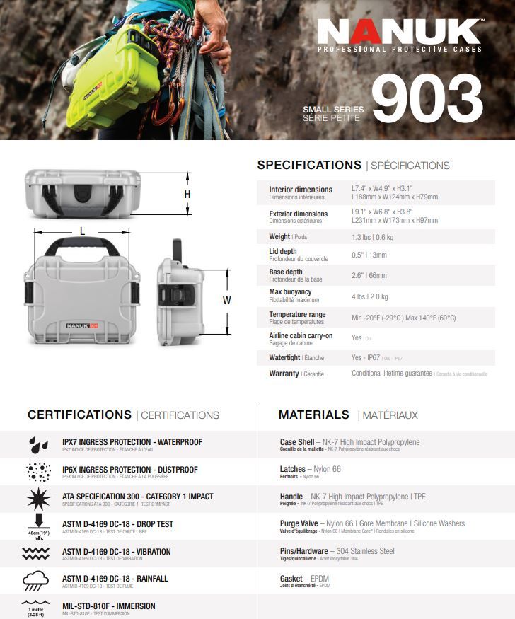 Nanuk 903 Case Empty (Blue)