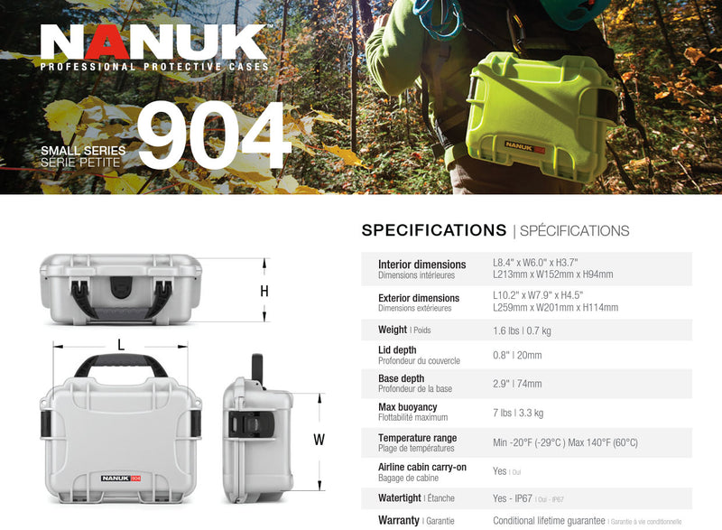 Nanuk 904 Case Empty (Red)