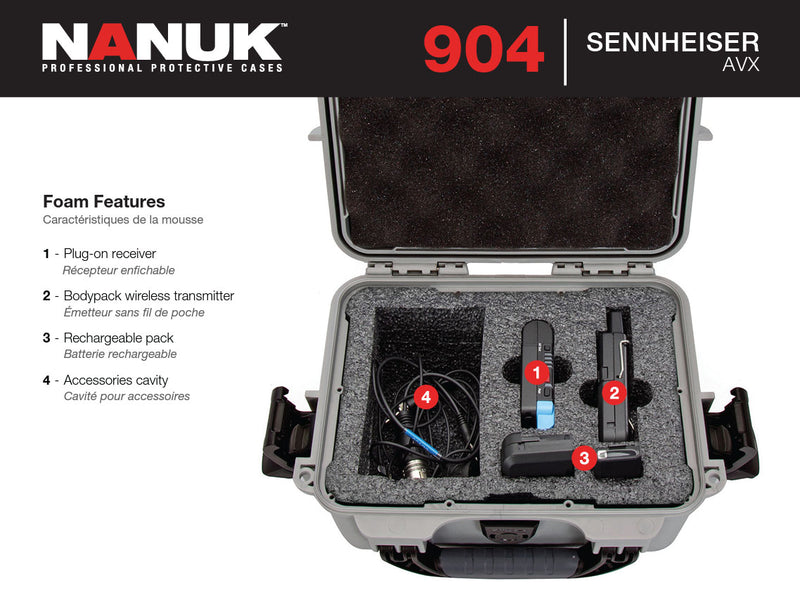 Nanuk 904 Case for Sennheiser AVX (Lime)