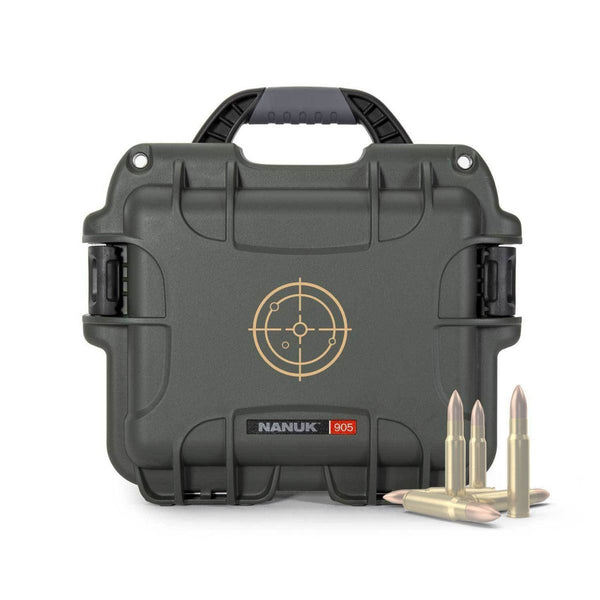 Nanuk 905 Case Empty with Tan Target Logo (Olive)