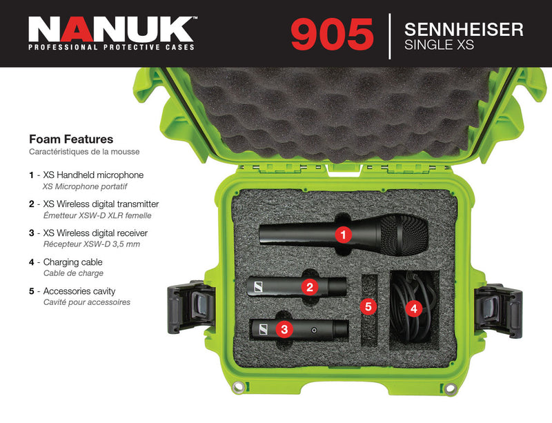 Nanuk 905 Case for Sennheiser Single XS (Orange)