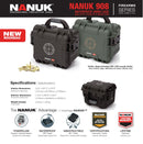 Nanuk 908 Case Empty with White Target Logo (Black)