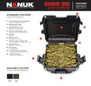 Nanuk 908 Case Empty with Tan Target Logo (Olive)