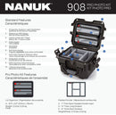 Nanuk 908 Case with Lid Organiser and Padded Divider (Black)