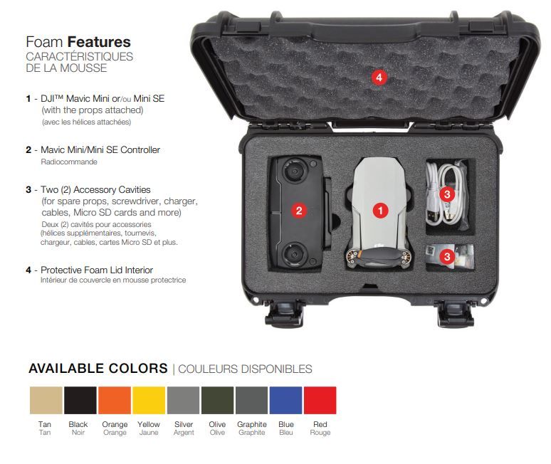Nanuk 909 Case for Mavic Mini / Mini SE (Silver)