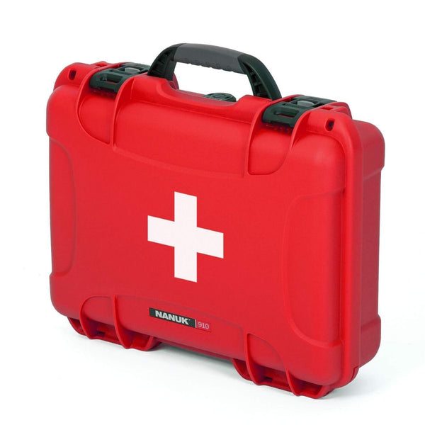 Nanuk Case 910 with First Aid Logo (Red)