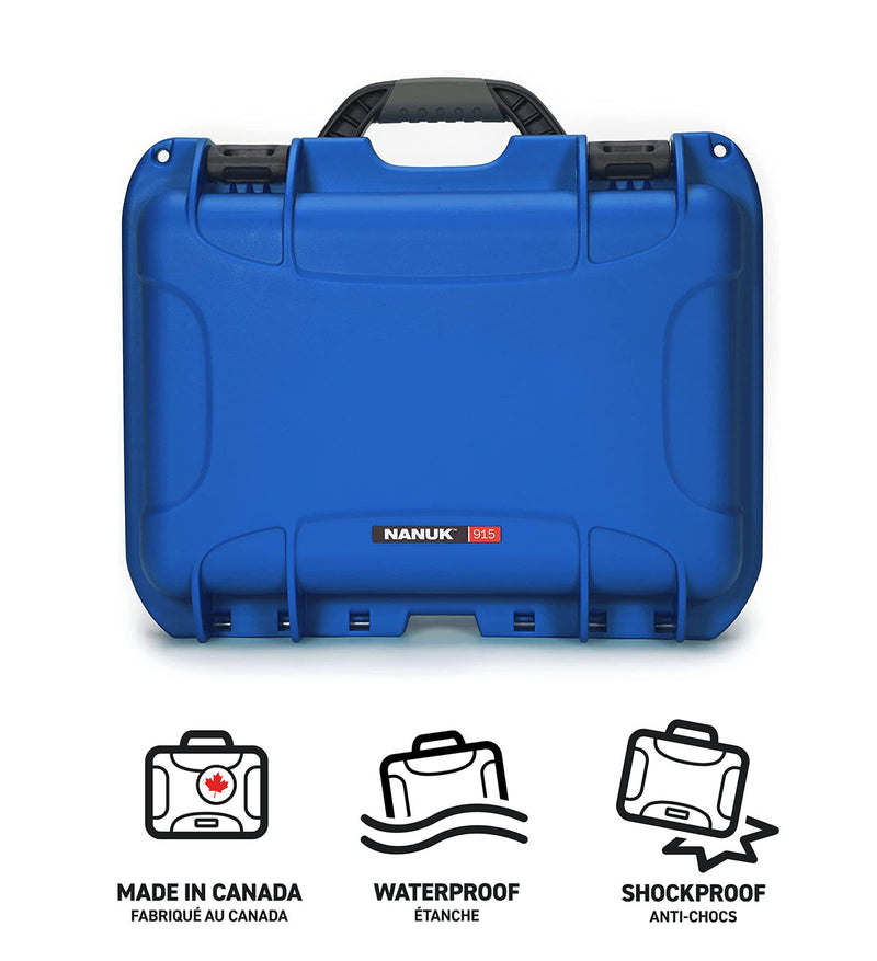 Nanuk 915 Case with Padded Divider (Blue)