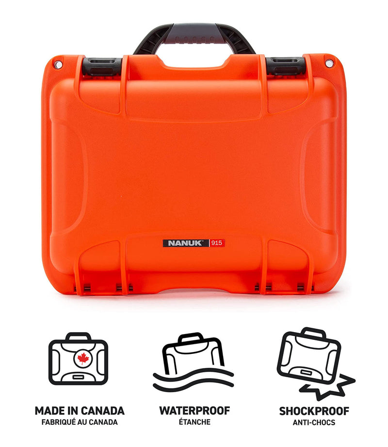 Nanuk 915 Case with Padded Divider (Orange)