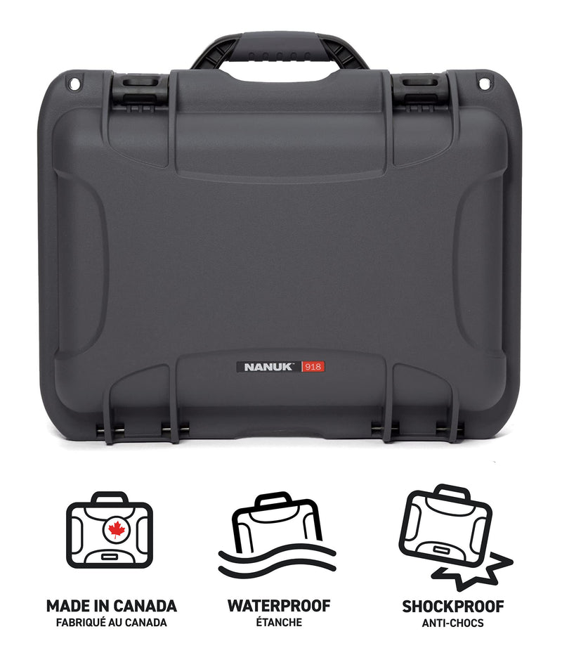 Nanuk 918 Case for 6 Camera Lens (Graphite)