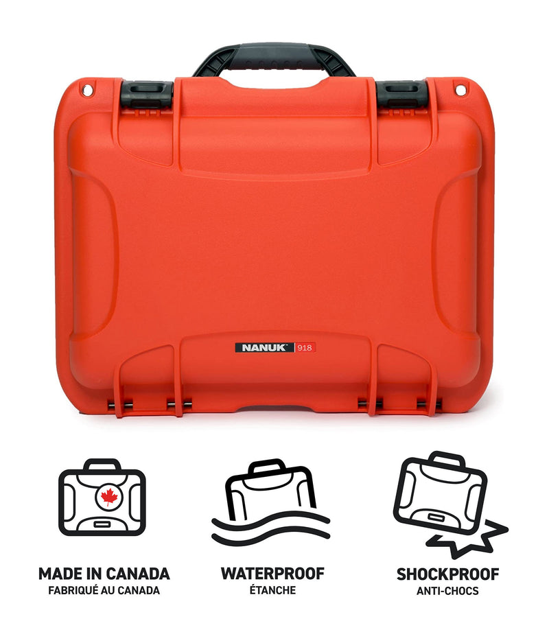 Nanuk 918 Case for 6 Camera Lens (Orange)