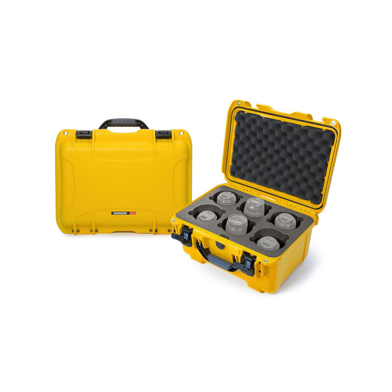 Nanuk 918 Case for 6 Camera Lens (Yellow)