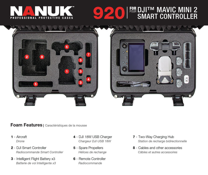 Nanuk 920 Case for DJI Mini 2 and Smart Controller (Black)