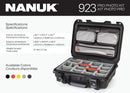 Nanuk 923 Case with Lid Organiser and Padded Divider (Black)