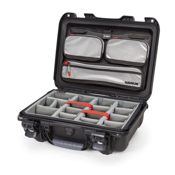 Nanuk 923 Case with Lid Organiser and Padded Divider (Black)