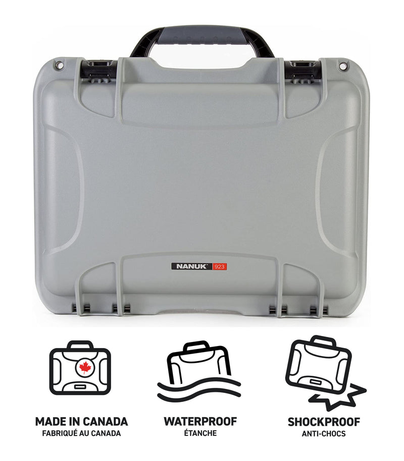 Nanuk 923 Case with Padded Divider (Silver)