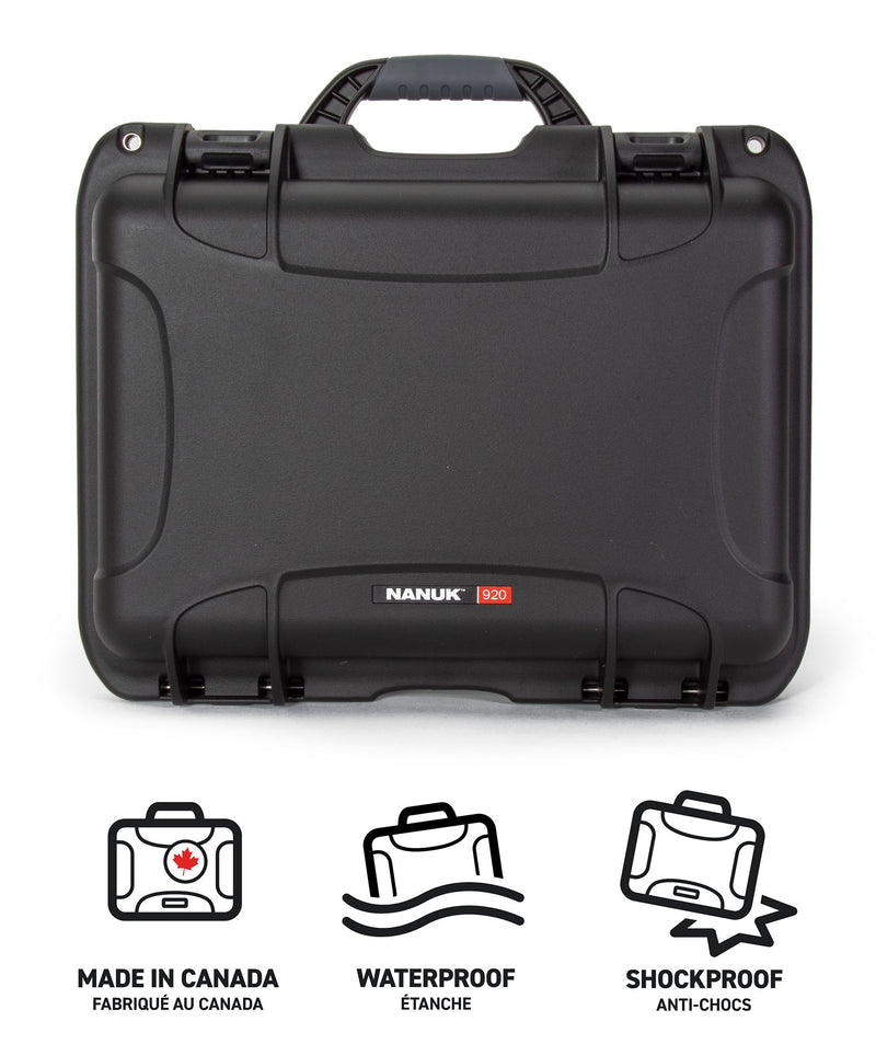 Nanuk 920 Case with Cubed Foam (Black)