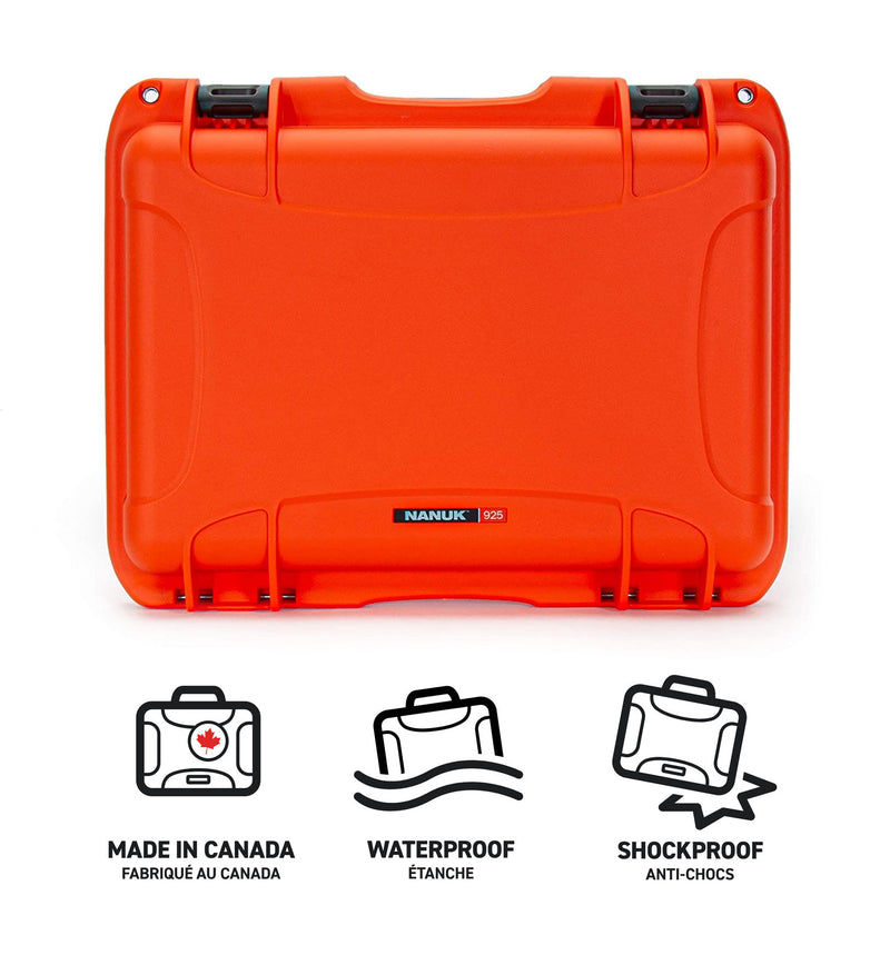 Nanuk 925 Case with Padded Divider (Orange)
