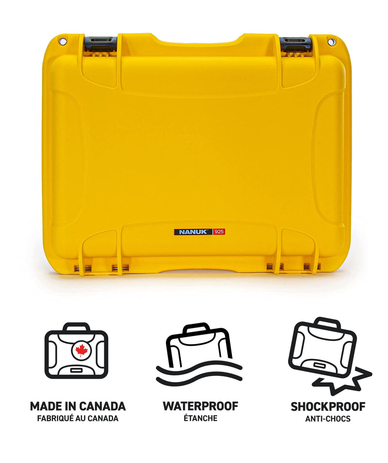 Nanuk 925 Case with Padded Divider (Yellow)