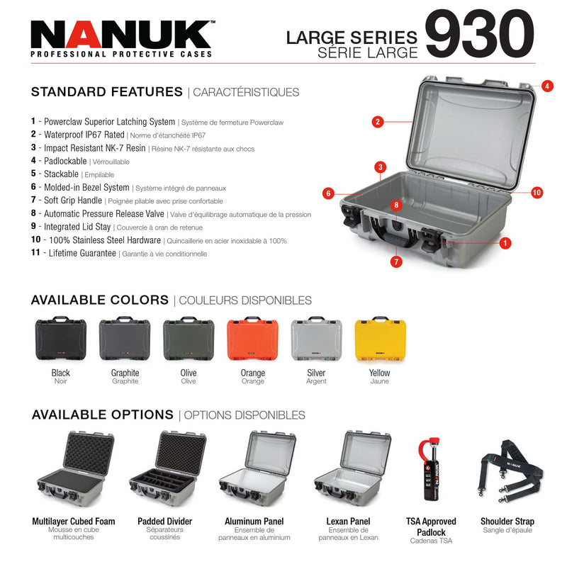 Nanuk 930 Case Empty (Silver)