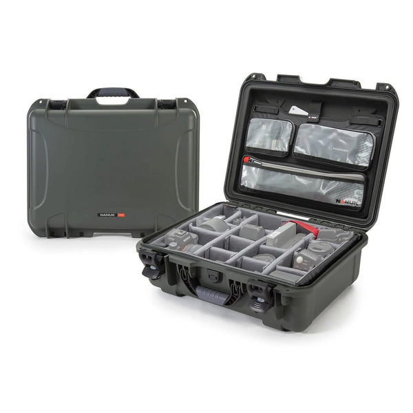 Nanuk 930 Pro Photo Case with Padded Divider and Lid Organizer (Olive)