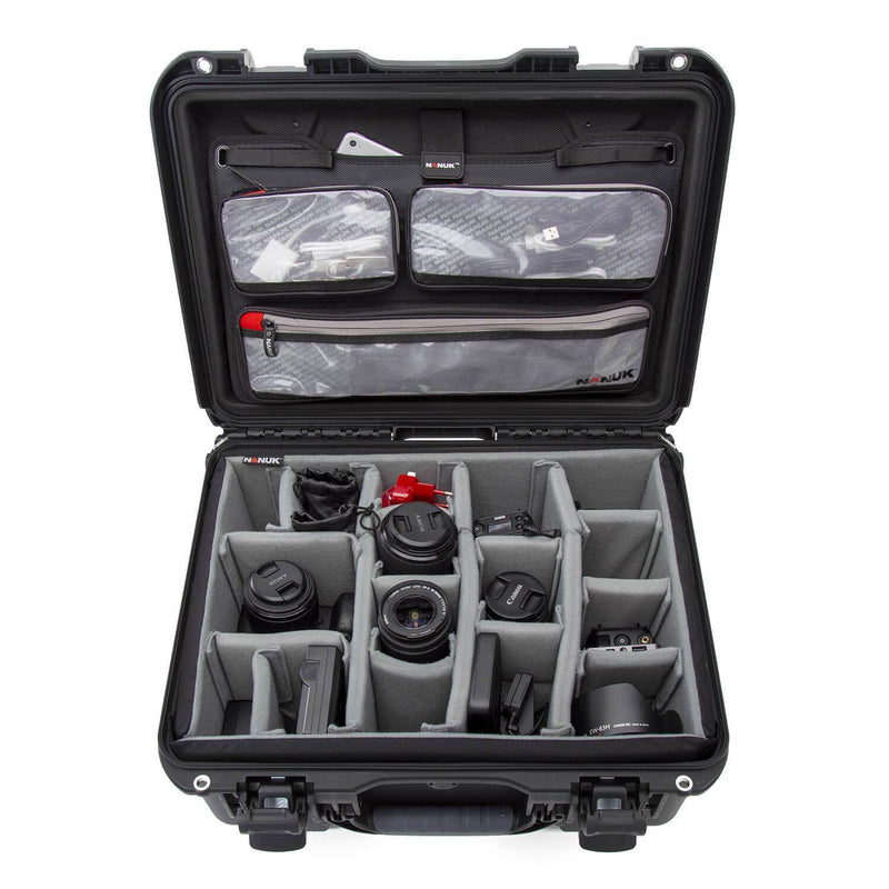 Nanuk 933 Pro Photo Case with Padded Divider  and Lid Organizer (Black)