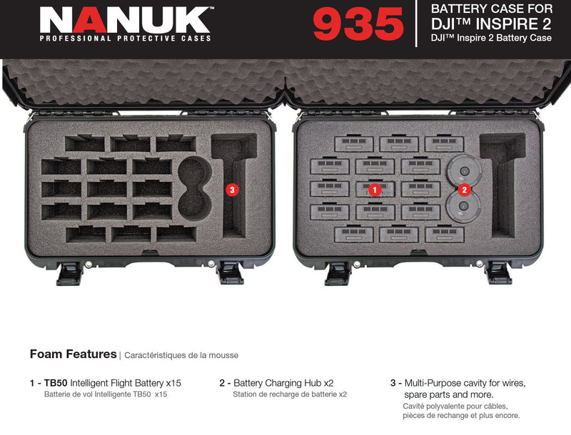 Nanuk 935 Case for Inspire 2 Batteries (Orange)