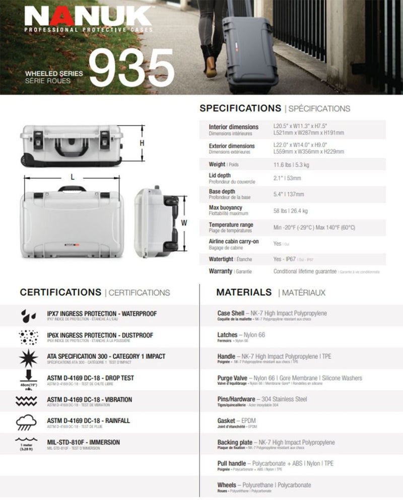 Nanuk 935 Case Empty (Graphite)
