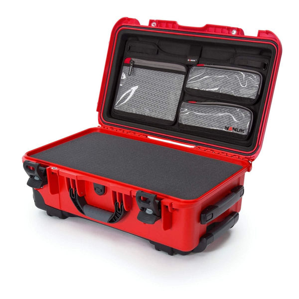 Nanuk 935 Case with Cubed Foam and Lid Organizer (Red)