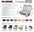 Nanuk 935 Case with Cubed Foam and Lid Organizer (Yellow)