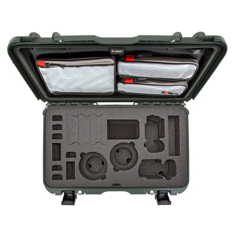 Nanuk 935 Case with Lid Organiser for 2 Bodies DSLR Camera (Olive)