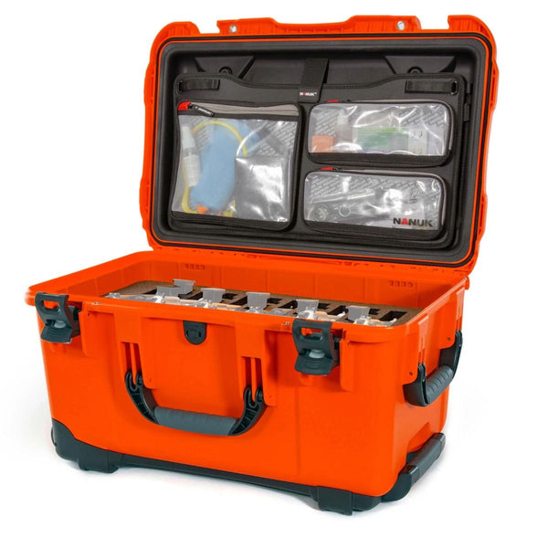 Nanuk 938 6 UP Gun Case with Lid Organizer (Orange)