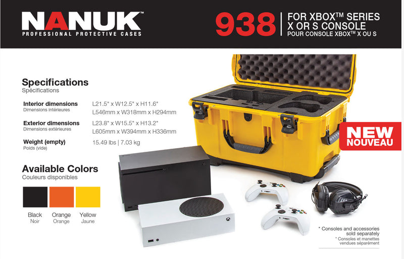 Nanuk 938 Case for XBOX X or S Series Console (Black)