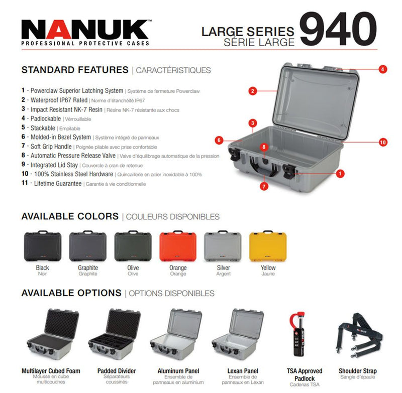 Nanuk 940 Case with Padded Divider (Olive)