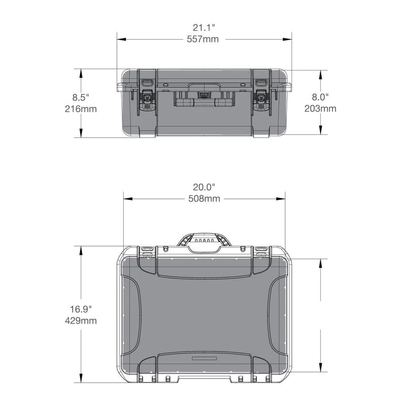 Nanuk 940 Case with Cubed Foam 4 Parts (Silver)