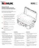 Nanuk Waterproof Aluminum Panel Kit for 935 Case (Bottom)