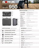 Nanuk 950 Case with Cubed Foam (Orange)