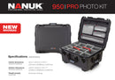 Nanuk 950 Case with Lid Organiser and Padded Divider (Black)