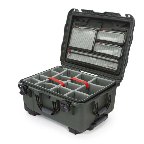 Nanuk 950 Case with Lid Organiser and Padded Divider (Olive)