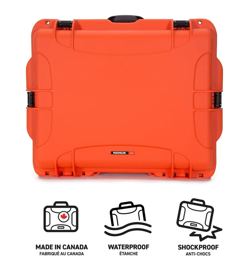 Nanuk 960 Case with Padded Divider (Orange)