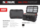 Nanuk 965 Case with Padded Divider and Lid Organizer (Black)