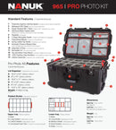 Nanuk 965 Case with Padded Divider and Lid Organizer (Black)