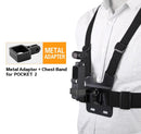 Sunnylife Aluminum Alloy 1/4 Adapter + Size Adjustable Comfortable Chest Band for Pocket 2