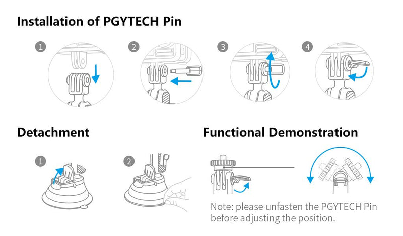 PGYTECH Suction Cup for Action Cameras