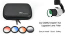 PGYTECH INSPIRE1 / OSMO / X3 Graduated 4x Filters (Grey/Blue/Orange/Red) + Case