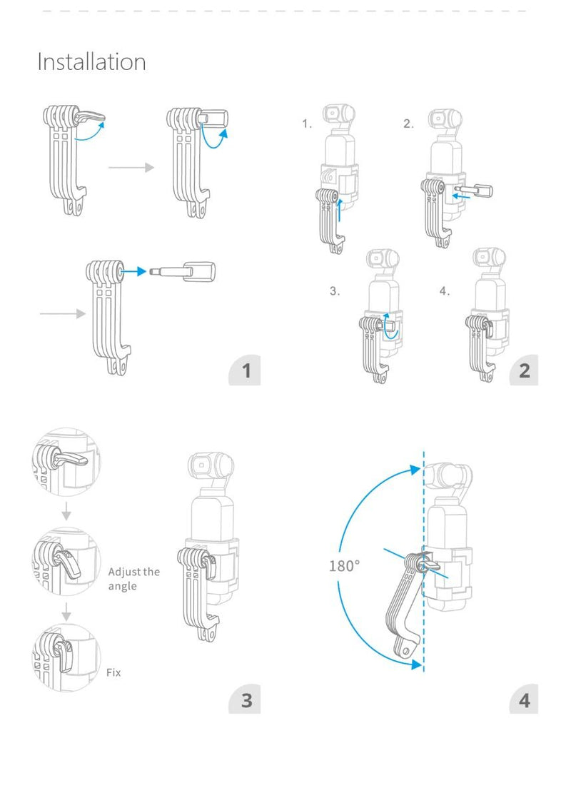 PGY Tech Action Camera L Bracket for OSMO Pocket