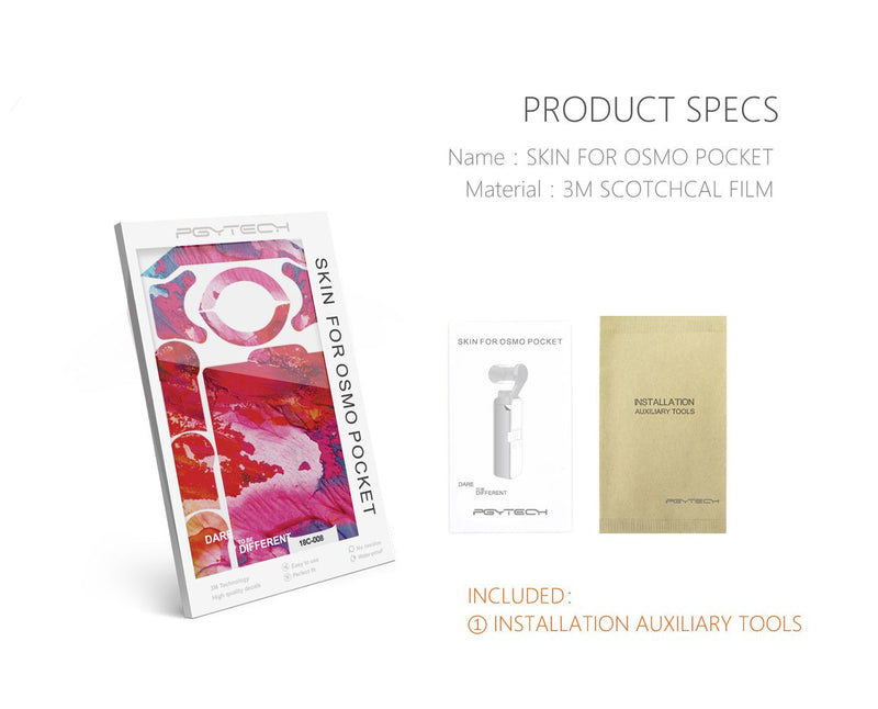 PGY Tech 3-pack Colourful Skins for Osmo Pocket P-18C-008