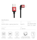 PGYTECH USB A - Lightning Cable 35cm