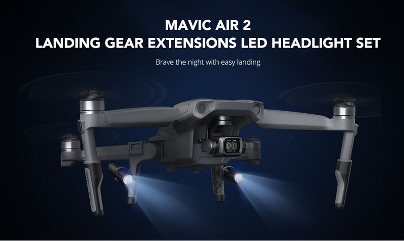 PGYTECH Landing Gear Extensions LED Headlamp Set for Mavic Air 2 / DJI Air 2S